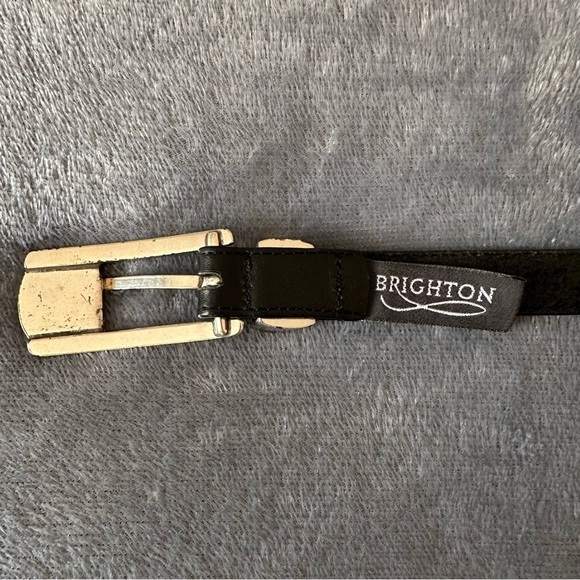 Brighton Women’s Black silver buckle Leather Belt Size S/28 - Picture 8 of 13